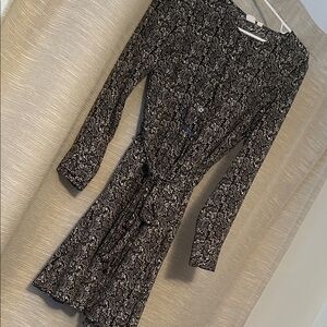 Black and White Paisley Patterned Dress